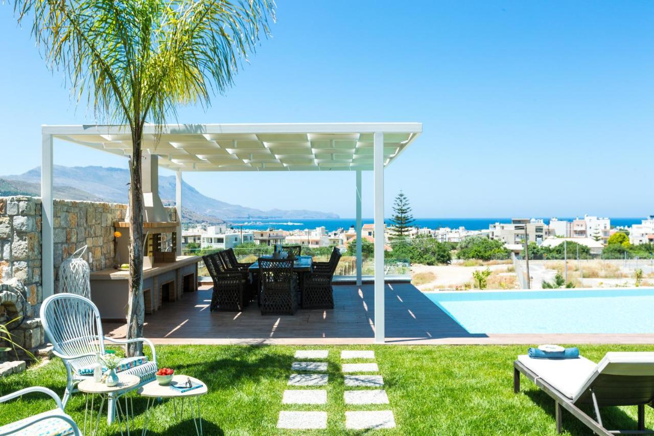 Villa Anemeli - Luxury Pool Villa With Gorgeous Seaview Kissamos Bagian luar foto