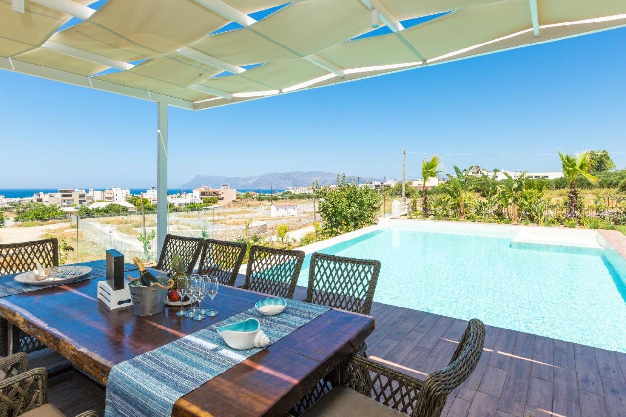 Villa Anemeli - Luxury Pool Villa With Gorgeous Seaview Kissamos Bagian luar foto