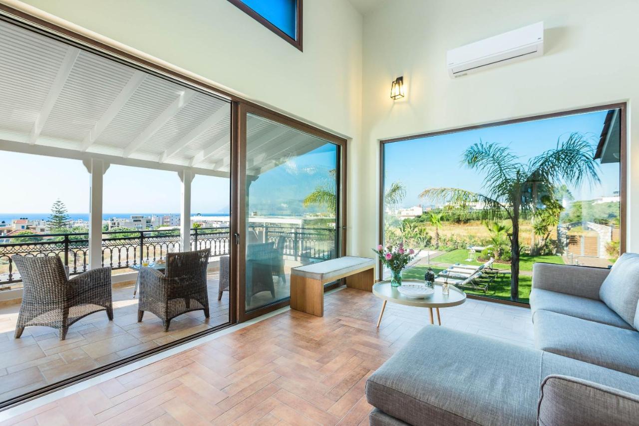 Villa Anemeli - Luxury Pool Villa With Gorgeous Seaview Kissamos Bagian luar foto