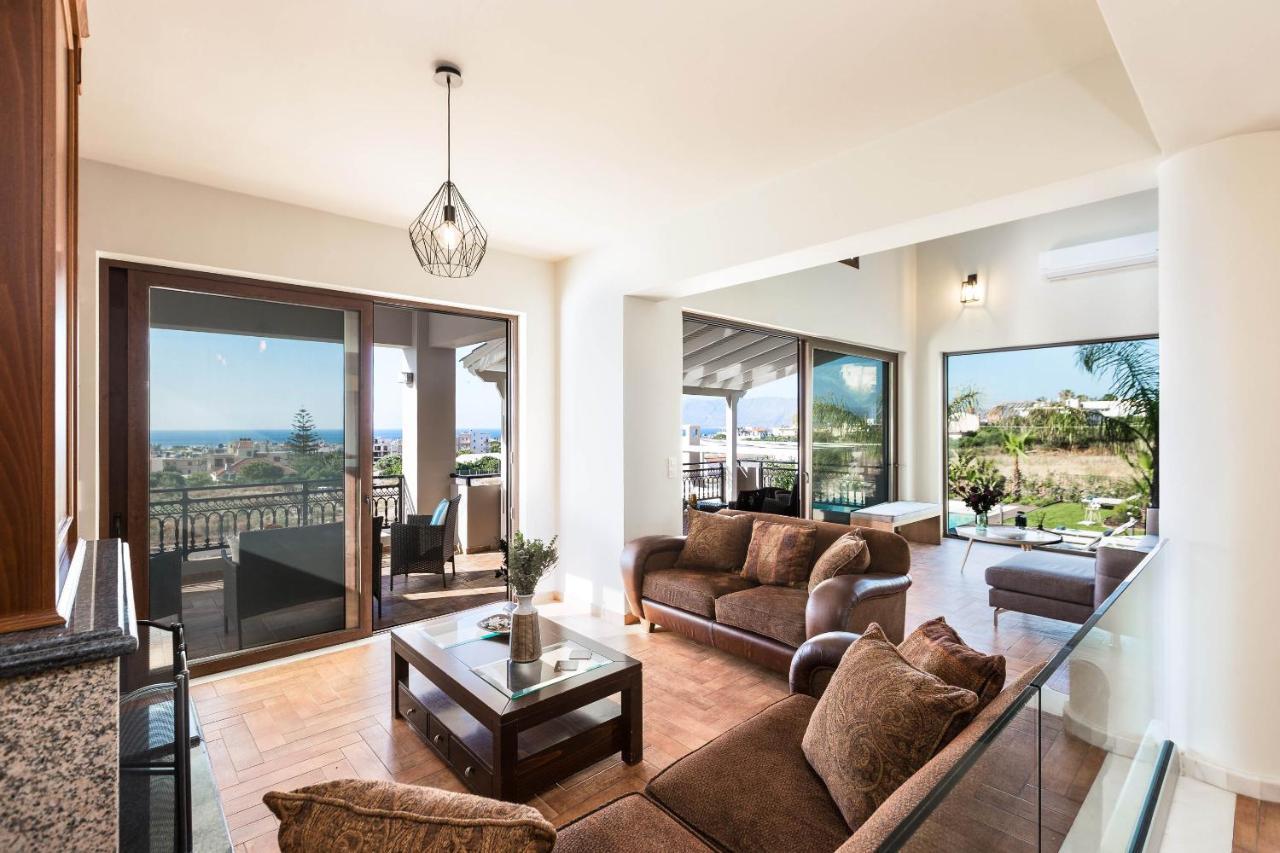 Villa Anemeli - Luxury Pool Villa With Gorgeous Seaview Kissamos Bagian luar foto