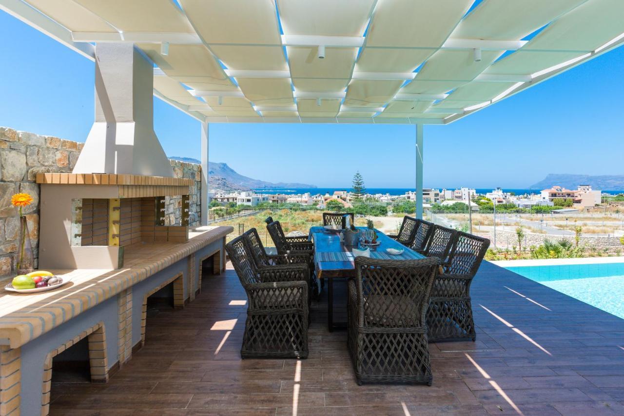 Villa Anemeli - Luxury Pool Villa With Gorgeous Seaview Kissamos Bagian luar foto